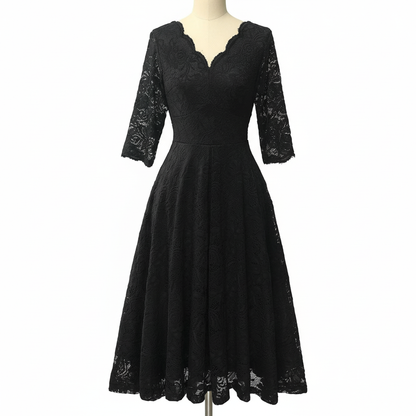 3/4-Ärmliges Kleid - SpringWhirl 