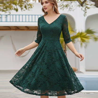 3/4-Ärmliges Kleid - SpringWhirl 