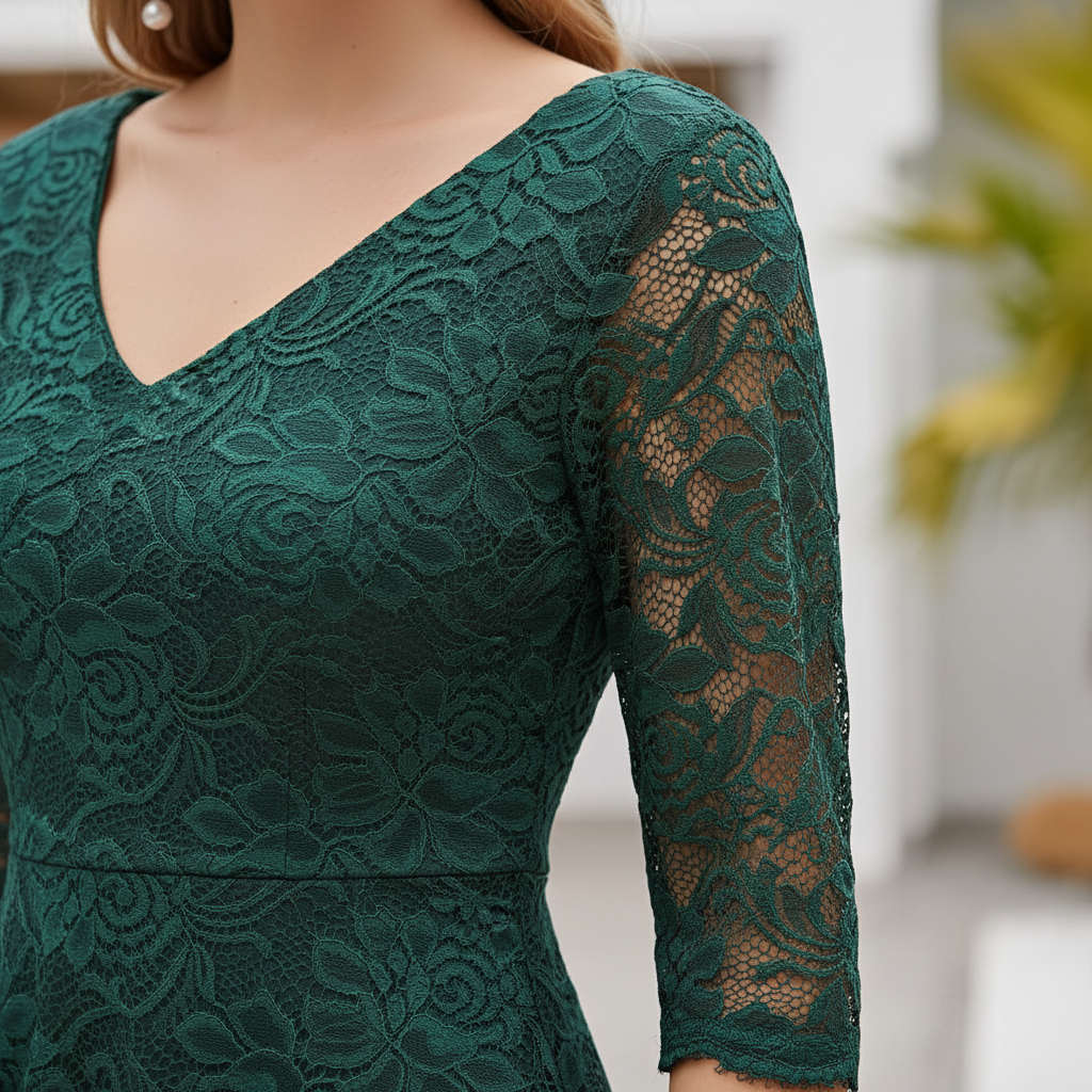 3/4-Ärmliges Kleid - SpringWhirl 