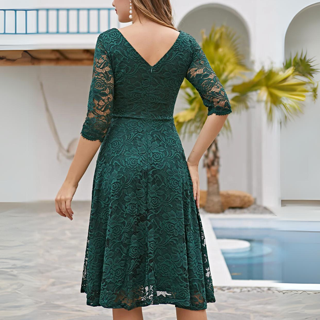 3/4-Ärmliges Kleid - SpringWhirl 