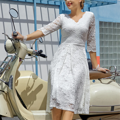 3/4-Ärmliges Kleid - SpringWhirl 