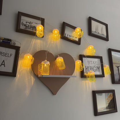 2 kusy LED pivní sklenice světelný řetěz – LichterBier Oktoberfest 2025