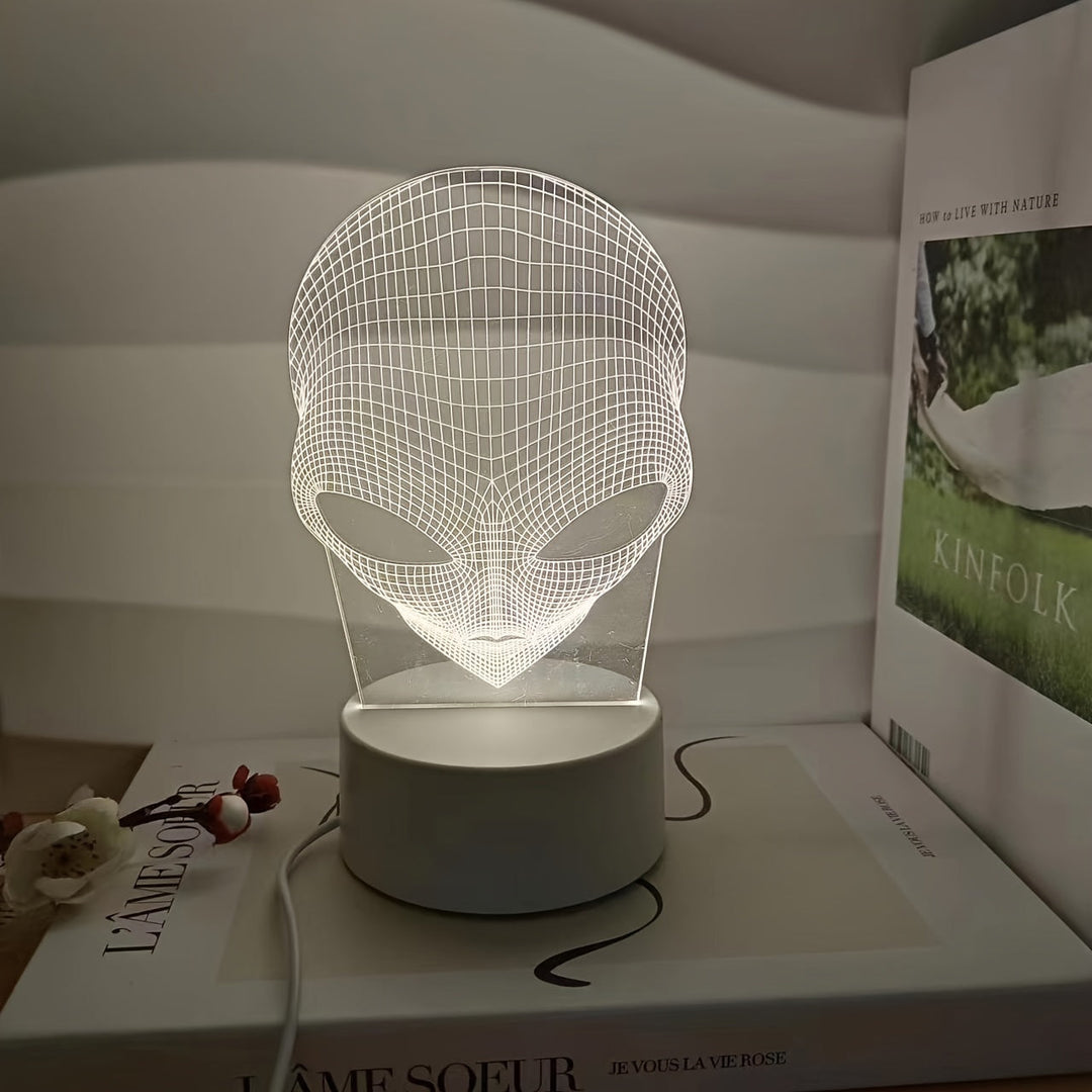 3D mimozemská LED stolní lampa se 7 barvami - Lunaris