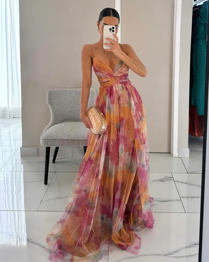Elegantní síťovaná maxi sukně s těsně přiléhavým střihem – Camille v podzimním kouzlu