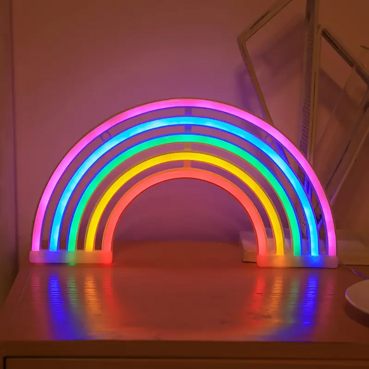 Neonlampe Regenbogen LED bunt Deko Kinderzimmer Nachtlicht energiesparend modern