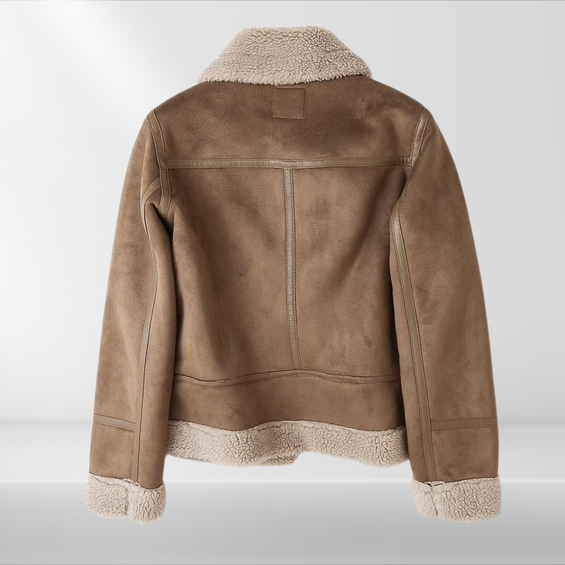 Dámská Sherpa bomber bunda z fleece s zipem – Amira