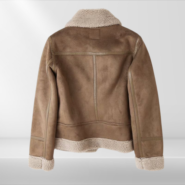 Dámská Sherpa bomber bunda z fleece s zipem – Amira