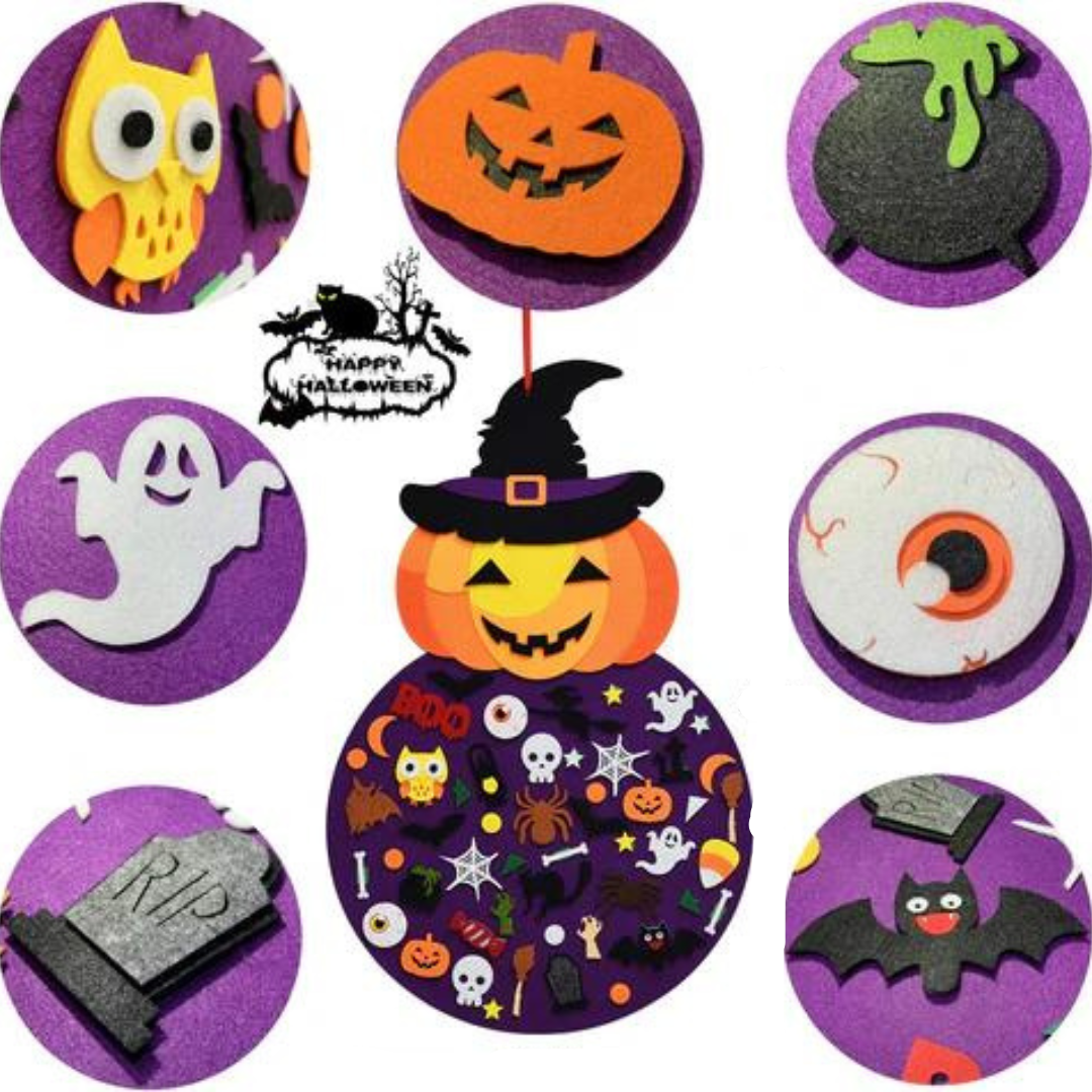 Halloween DIY filcová tabule s dýní – SpookyBoard