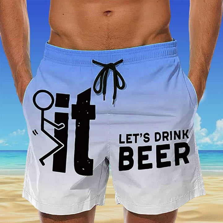 Havajské pánské šortky s elastickým pasem – Fabio