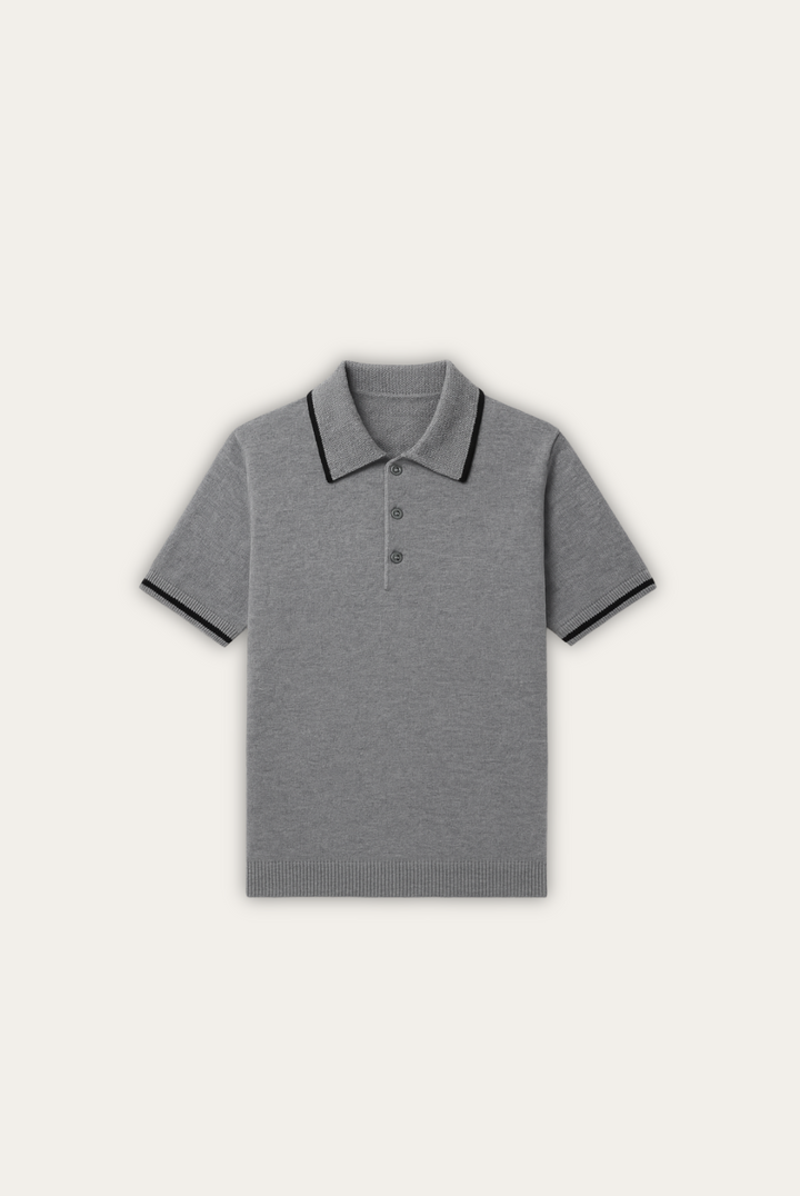 Stylový pánský polo v kašmírové merino vlně – Renzo