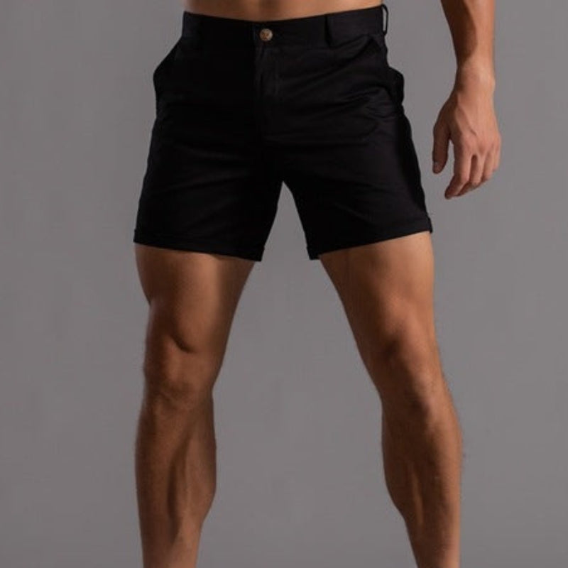 Modré slim-fit chino šortky pro muže – Emil