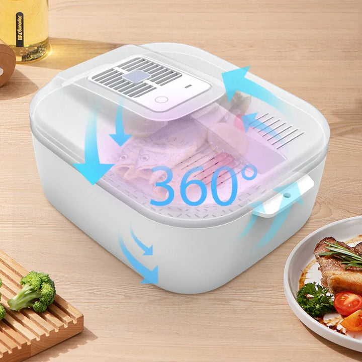 4-in-1 Fleisch-Auftaugerät, weiß, schnelles Auftauen, Küchenzubehör, effizient, praktisch.