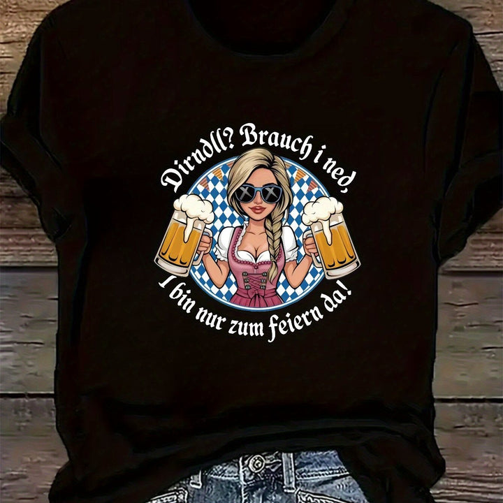 Dámské tričko s krátkým rukávem Plus Size – Liesl Oktoberfest 2025