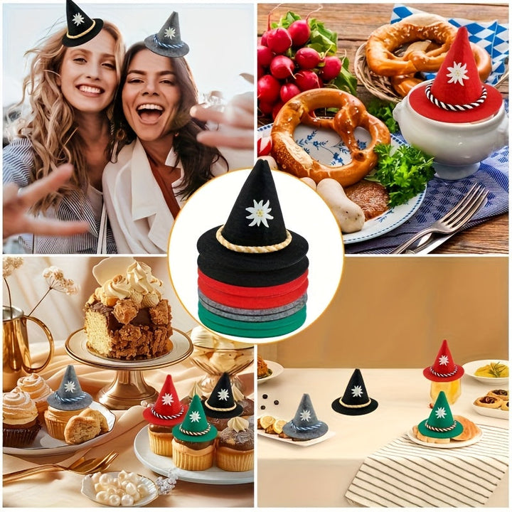 Oktoberfest mini dekorace na lahve, 2 sady (každá obsahuje 8 kusů) – EdelweissHütl Oktoberfest 2026
