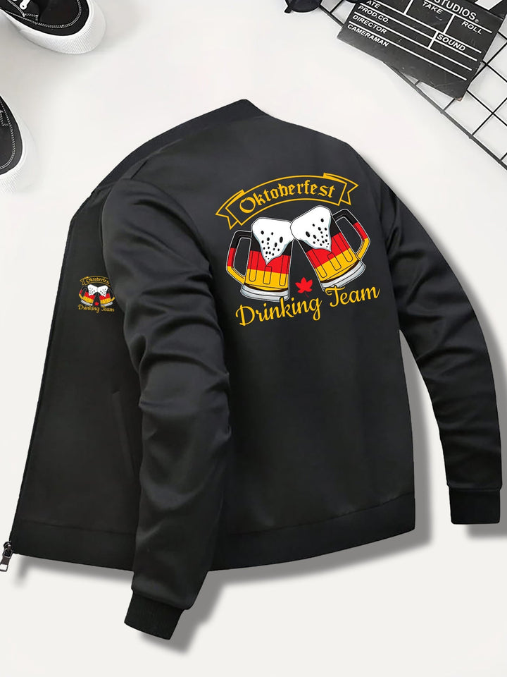 Pánská bomberka s potiskem piva a zipem – Matthias Oktoberfest 2025