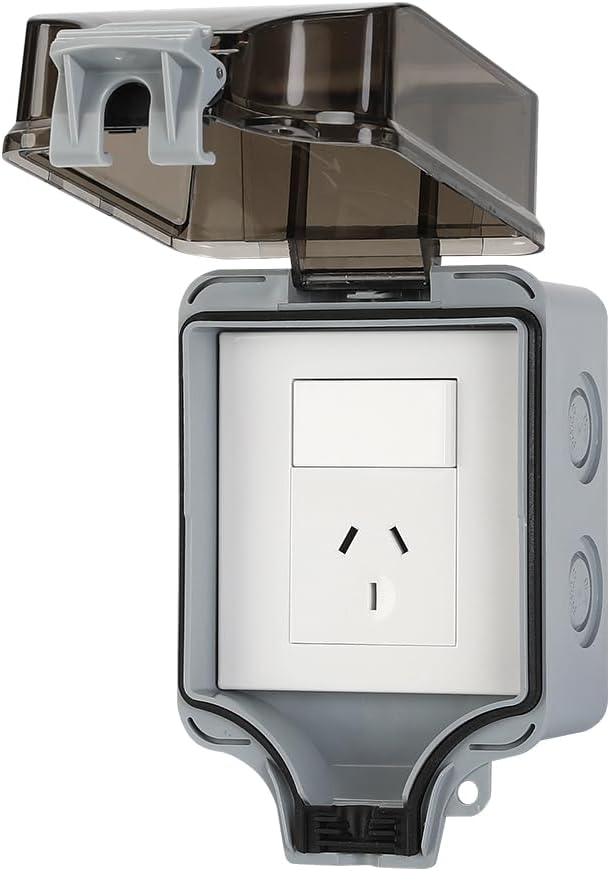 IP66 venkovní vodotěsná nástěnná zástrčka s uzamykatelným víkem – PowerGuard