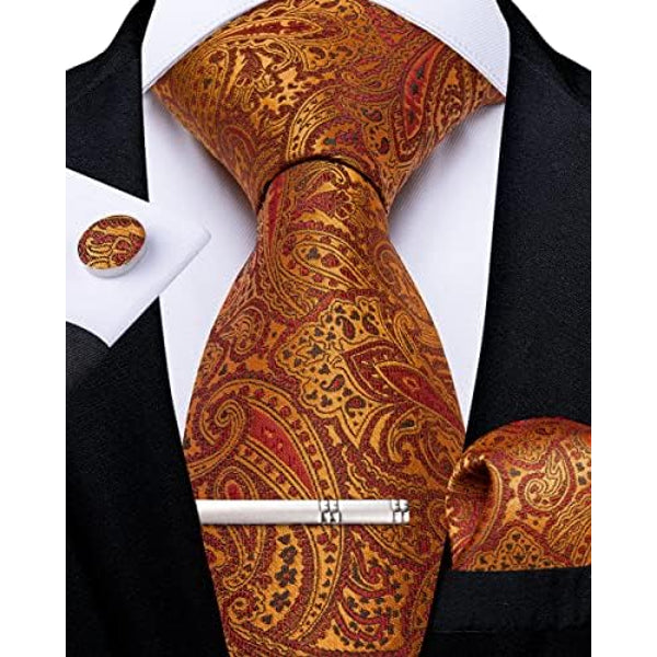 Men's Paisley Formal Tie Set - Refined Wedding & Event Accessories 11