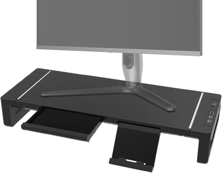 Výškově nastavitelný stojan na monitor s zásuvkou – Stravon