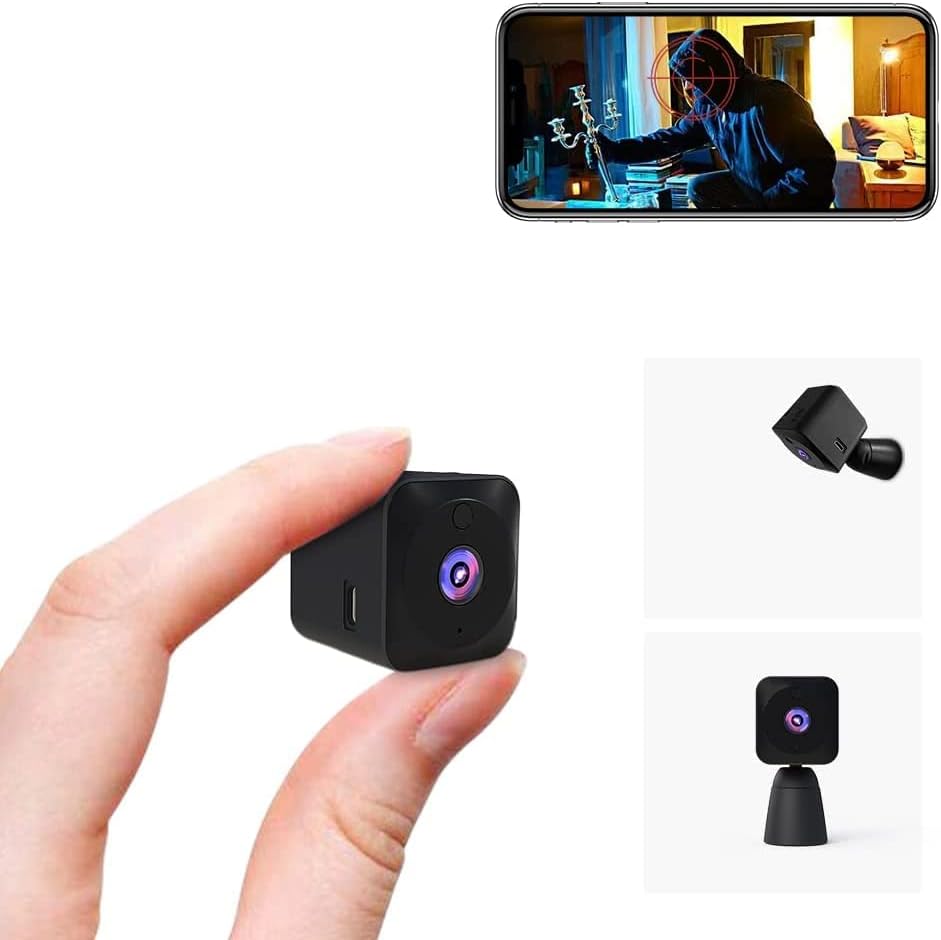 Mini bezpečnostní kamera 4K Wi‑Fi – skrytá vnitřní kamera s nočním viděním