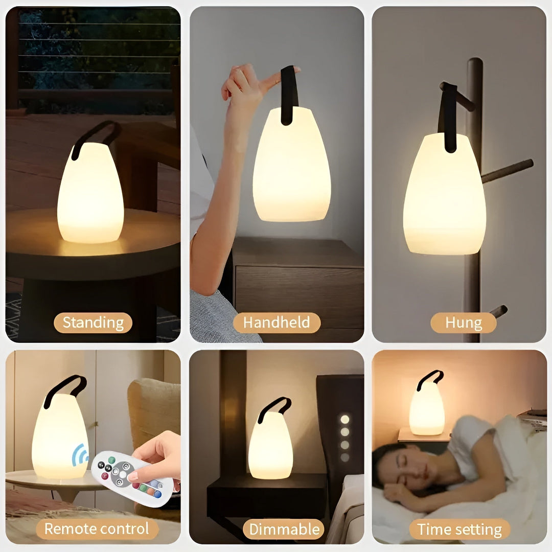 Vodotěsná bezdrátová LED stolní lampa pro vnitřní a venkovní použití - Lumora