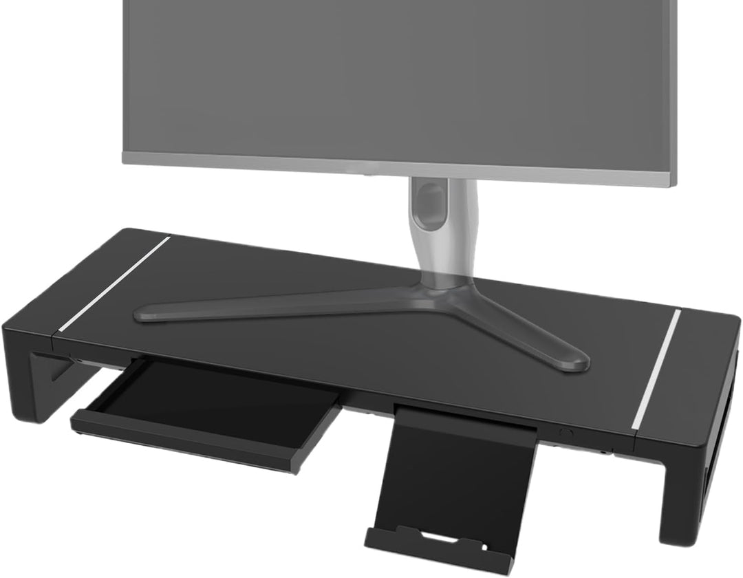 Výškově nastavitelný stojan na monitor s zásuvkou – Stravon