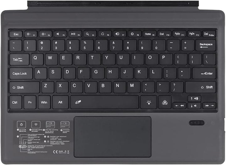 Bezdrátová Bluetooth klávesnice s podsvícením a touchpadem pro Surface Pro – Nexora