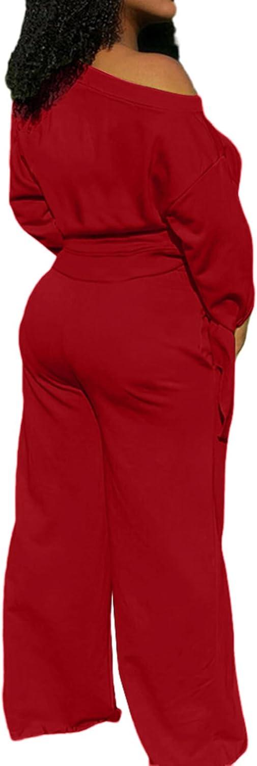 Frau in rotem Jumpsuit aus Baumwolle, schulterfrei, modisch, bequem, Damenbekleidung.