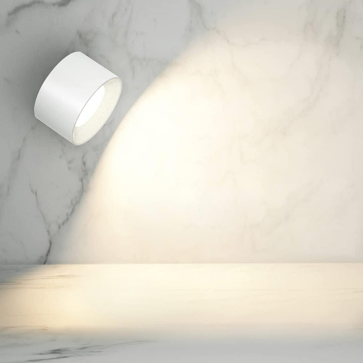 Moderne weiße LED-Wandleuchte, zylindrisch, minimalistisch, für Innenbeleuchtung, energiesparend.