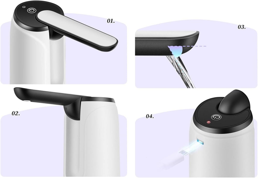 Přenosný dávkovač vody dobíjený přes USB – Hydravo (1+1 ZDARMA)
