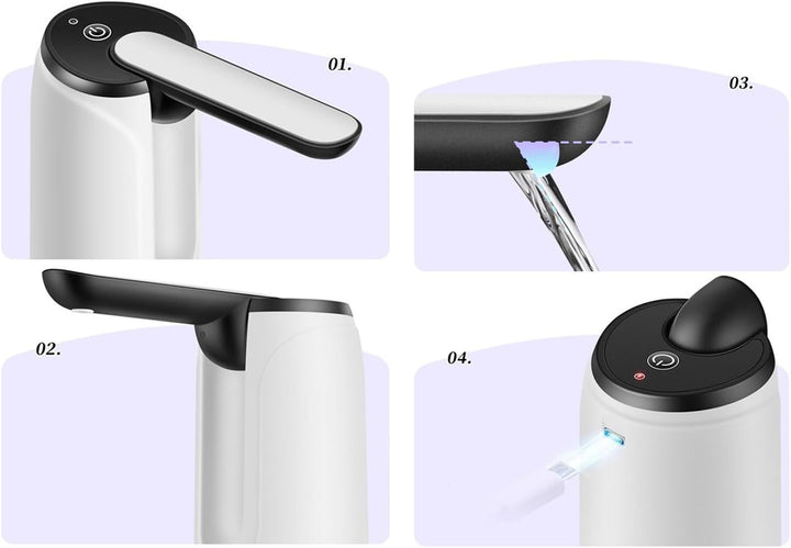 Přenosný dávkovač vody dobíjený přes USB – Hydravo (1+1 ZDARMA)