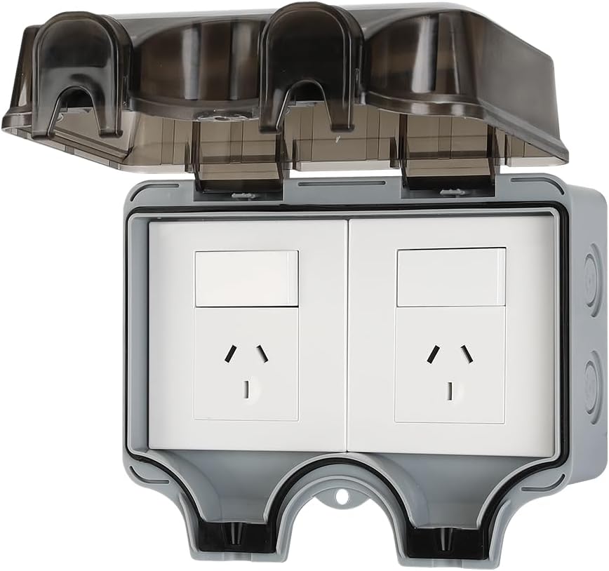 IP66 venkovní vodotěsná nástěnná zástrčka s uzamykatelným víkem – PowerGuard