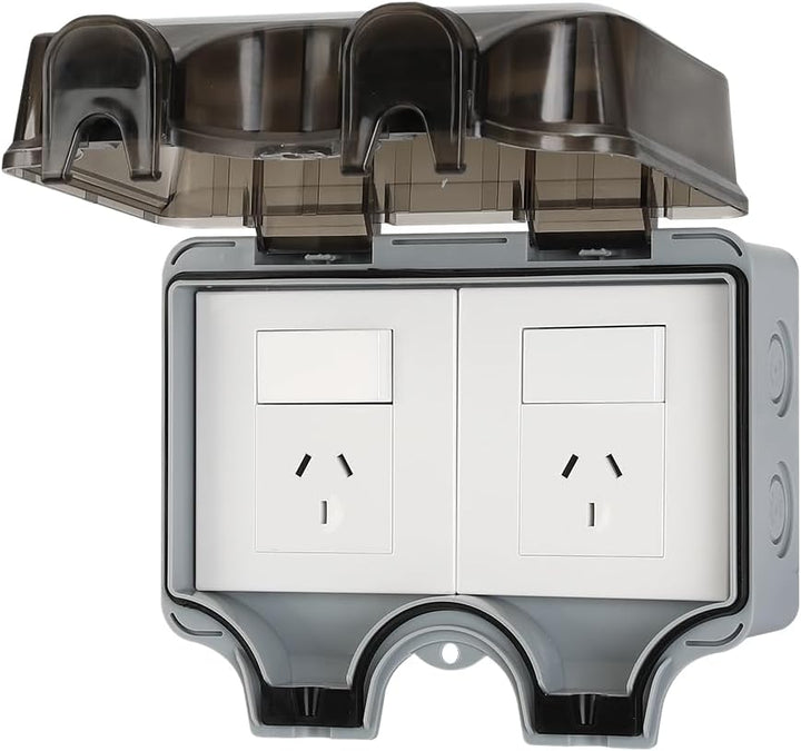 IP66 venkovní vodotěsná nástěnná zástrčka s uzamykatelným víkem – PowerGuard