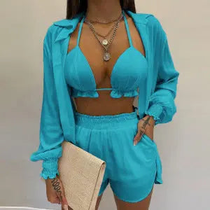 Stylový 3dílný letní outfit na pláž a k bazénu - TropenGlow