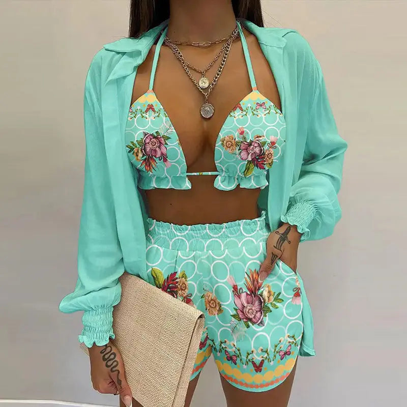 Stylový 3dílný letní outfit na pláž a k bazénu - TropenGlow