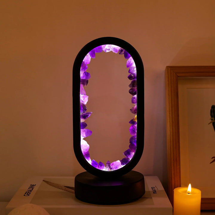 Ručně vyrobená ametystová lampa - Serenith