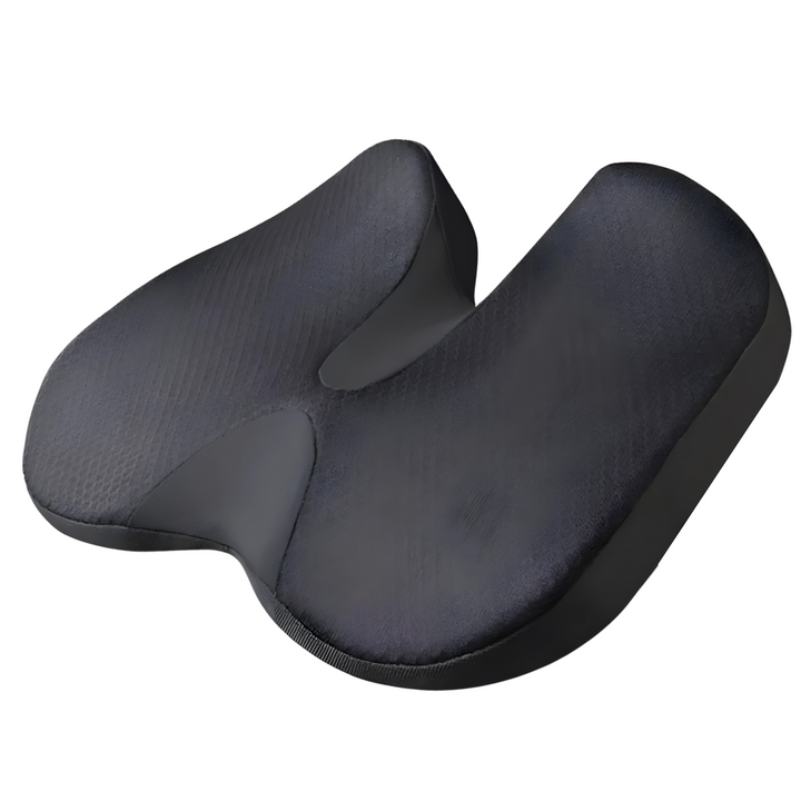 Orthopädisches Sitzkissen, ergonomisch, schwarz, Memory-Schaum, für Bürostuhl und Auto.