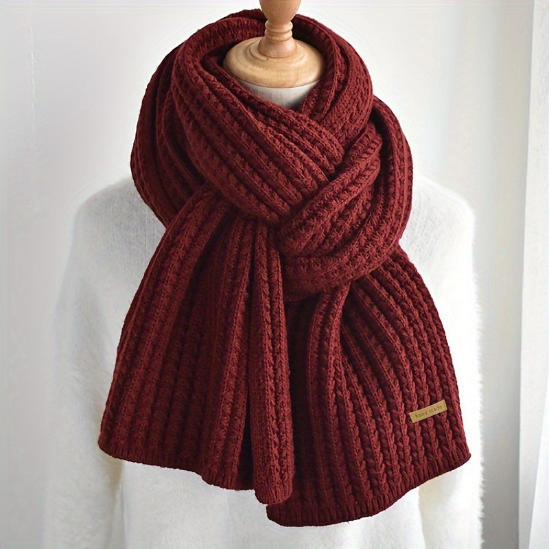 Unisex pletený šál s geometrickým vzorem – Matteo