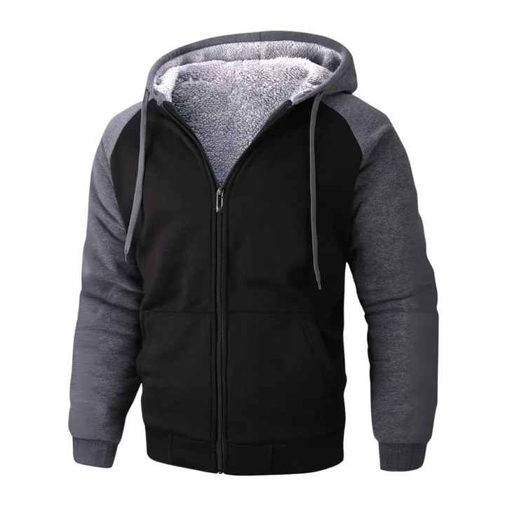 Pánská mikina s kapucí podšitá Sherpa fleece – Niels