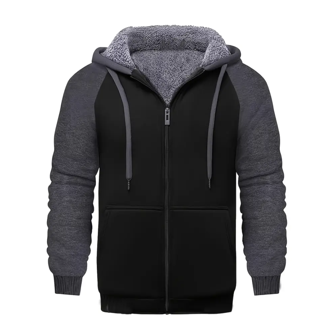 Pánská mikina s kapucí podšitá Sherpa fleece – Niels