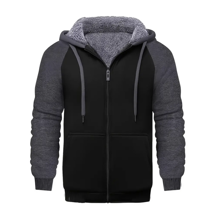 Pánská mikina s kapucí podšitá Sherpa fleece – Niels