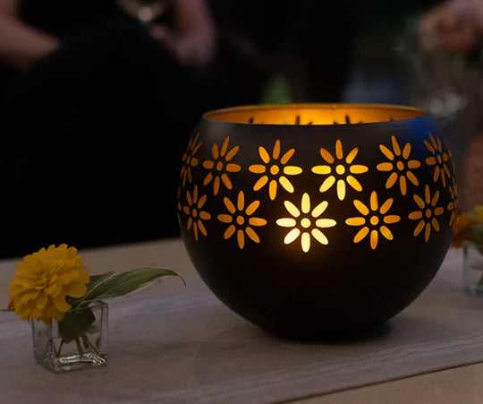 Květinová svíčková lampa s difuzérem vůně – Fleuris