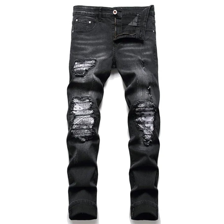 Trendy roztrhané pánské džíny - Jaxon