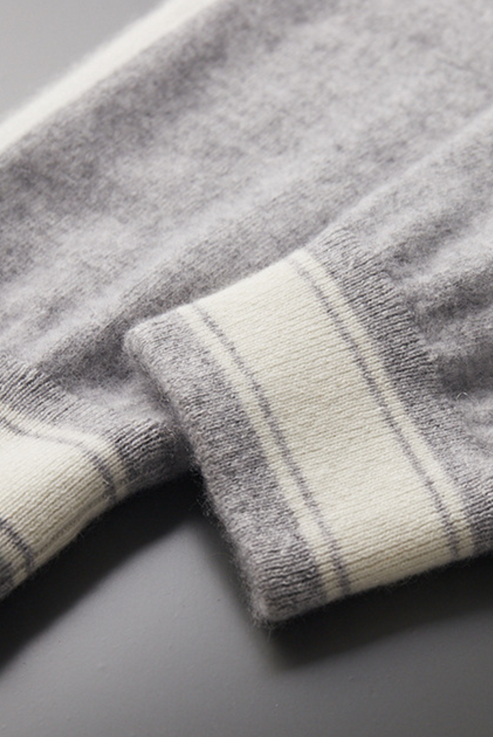 Světle šedý set z kašmírové merino vlny – Romano