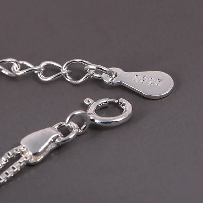 Silberkette 925 Sterling Silber, Karabinerverschluss, Schmuck für Damen und Herren.