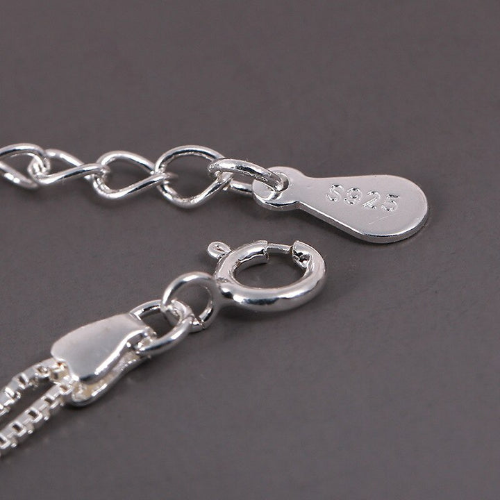 Silberkette 925 Sterling Silber, Karabinerverschluss, Schmuck für Damen und Herren.