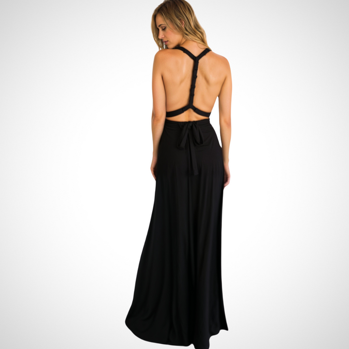 Elegant překrývající maxikabát s ženským střihem – Celine