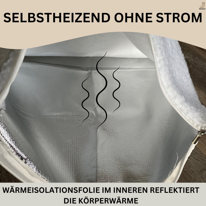 Selbstheizende Decke, wärmeisolierend, ohne Strom, reflektiert Körperwärme, silberne Folie.