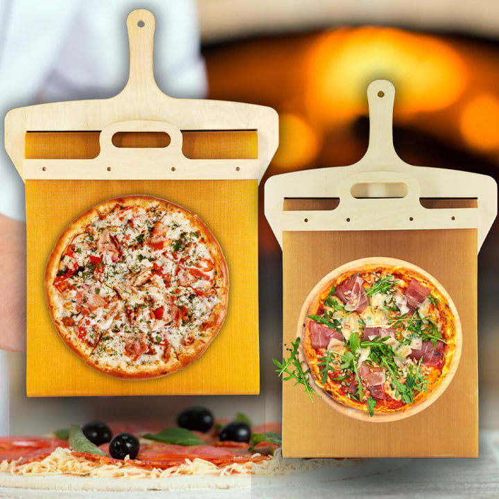 Pohyblivá pizza lopatka z břízy s posuvným mechanismem – Fornello