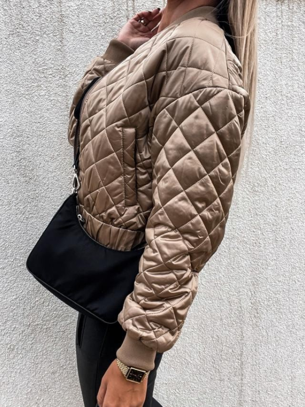 Zateplená dámská bomber bunda s kapsami – Marisa