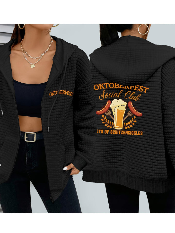 Pohodlná dámská mikina s kapucí – Amalia Oktoberfest 2025
